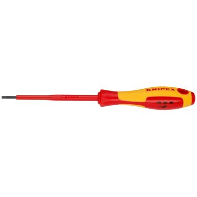 KNIPEX 98 20 30 - Slotted Screwdriver, 4"-1000V Insulated, 7/64" tip