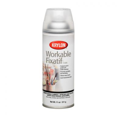 Krylon K01306 Workable Fixatif Spray Coating - Case of 6