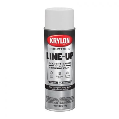 Krylon Industrial K008300 Highway White Line-Up Solvent-Based Pavement Striping Paint - Case of 6 Ca