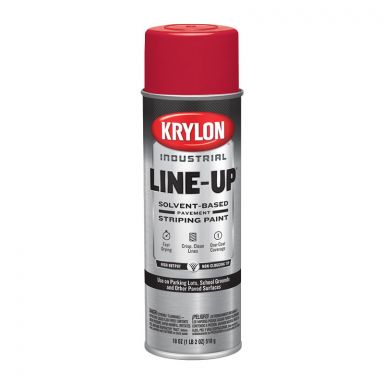 Krylon Industrial K008303 Firelane Red Line-Up Solvent-Based Pavement Striping Paint - Case of 6 Can