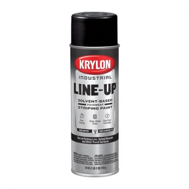Krylon Industrial K008304 CoverUp Black Line-Up Solvent-Based Pavement Striping Paint - Case of 6 Ca