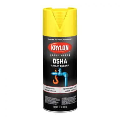 Krylon K01813 Safety Yellow OSHA Spray Paint - Case of 6