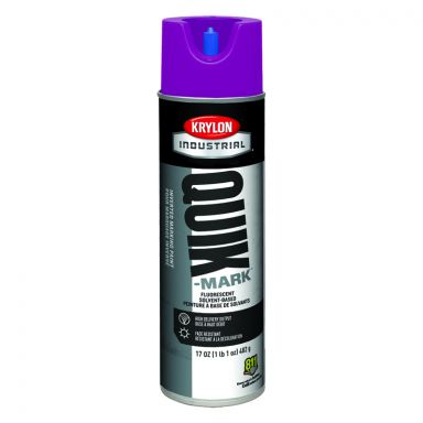 Krylon Industrial A03615 Fluorescent Purple Quik-Mark Solvent-Based Inverted Marking Paint  Case of