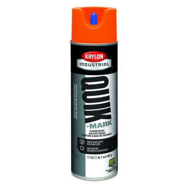Krylon Industrial A03702 Fluorescent Orange Quik-Mark Solvent-Based Inverted Marking Paint  Case of