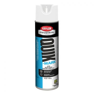 Krylon Industrial KWBC3505A APWA White Quik-Mark Water-Based Inverted Marking Chalk Case of 12