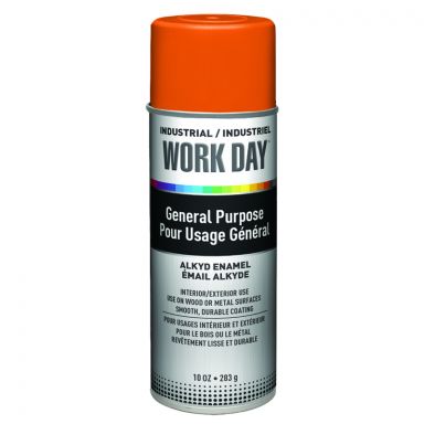 Krylon A04413007 Orange Industrial Work Day Spay Paint 10 oz. Aersol Can - Case of 12