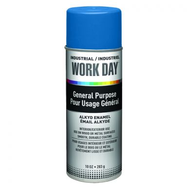 Krylon A04456007 Rue Blue Industrial Work Day Spay Paint 10 oz. Aersol Can - Case of 12