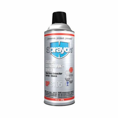Sprayon S03105 Stencil Ink White Case of 12