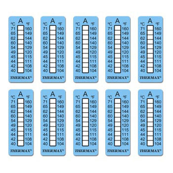 Tempil 26101 Thermax 10 Level Strips - A [99F-160F] 10 Pack