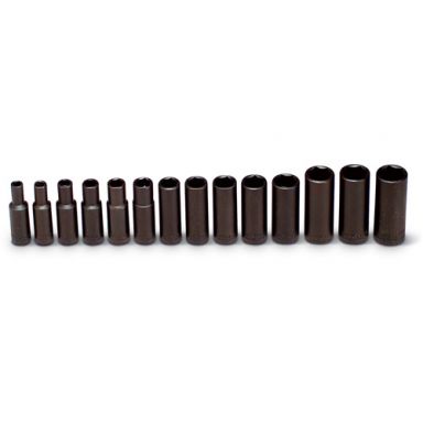 Wright Tool 358 3/8 Drive 14 Piece Impact Metric Socket Set 6mm - 19mm 6 Point Deep