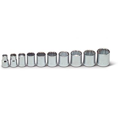 Wright Tool 378 3/8 Drive 10 Piece 12 Point Standard Socket Set