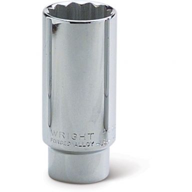 Wright Tool 4612 1/2-Inch Drive 3/8-Inch  12 Point Chrome Deep Socket