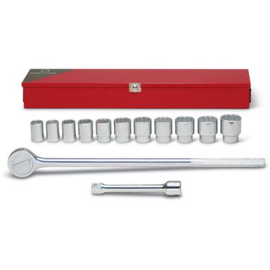 Wright Tool 614 3/4 Drive 13 Piece Socket Set, 7/8-Inch - 1-5/8-Inch