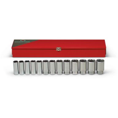 Wright Tool 625 3/4 Drive 13 Piece 6 Point Deep Socket Set, 3/4-Inch - 1-1/2-Inch
