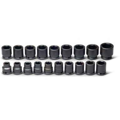 Wright Tool 655 3/4 Drive 19 Piece 6 Point Standard Metric Impact Socket Set, 17mm - 41mm