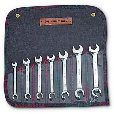 Wright Tool 742 7 Piece Combination Open End Flare Nut Wrench 3/8-Inch - 3/4-Inch