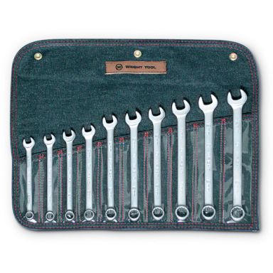 Wright Tool 751 10 Piece 12 Point Metric Combination Wrench Set 10mm - 19mm