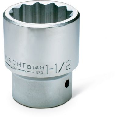 Wright Tool 8134 1-Inch Drive 1-1/16-Inch 12 Point Chrome Socket