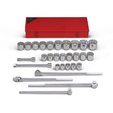 Wright Tool 829 1-Inch Drive 29 Piece 12 Point Standard Socket Set, 1-7/16-Inch - 3/8-Inch