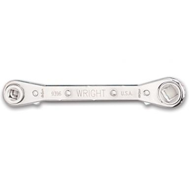 Wright Tool 9396 1/4-Inch - 3/16-Inch Square x 3/8-Inch-5/16-Inch Square Reversable Refrigeration Ra
