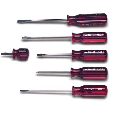 Wright Tool 9477 6-Piece Screwdriver Set 9105, 22, 25, 23, 24, 16  with  A711 Pouch