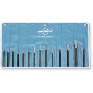 Mayhew 9663 14 Piece Mechanics Punch & Chisel Kit