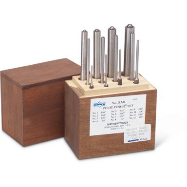 Mayhew 9683 12 Piece Pilot Punches Set - in box