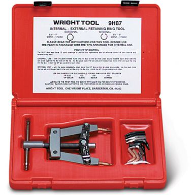 Wright Tool 9H87 Retaining Ring Tool with Automatic Lock-In Plastic Case