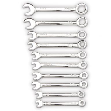 Combination Wrench 10 Piece Set - Mini SAE Full Polish Cougar Pro - 5/32" to 7/16"