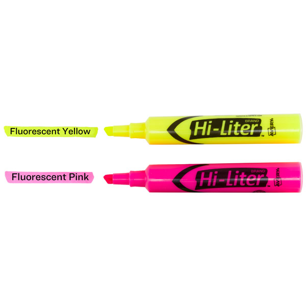 Avery® 98189 Hi-Liter® Assorted Colors Desk Style Fluorescent Highlighters, 1 Case