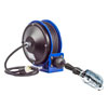 COXREELS PC10-3016-E - Compact efficient heavy duty power cord reel with a incandescent caged drop light with tool tap