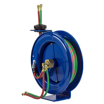 COXREELS P-W-125 - Dual Hose Spring Rewind Hose Reel for oxy-acetylene
