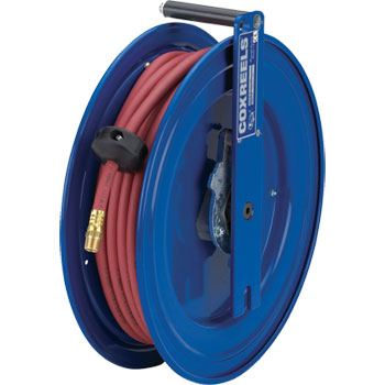 left mount 50 hose 4000 PSI high pressure Coxreels SL19L-H350 Spring Rewind Hose Reel for air/water/oil: 3/8 I.D. less hose 