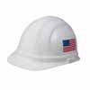 ERB Safety 19950 - Omega II Mega Ratchet Cap with White Imprinted American Flag Hard Hat