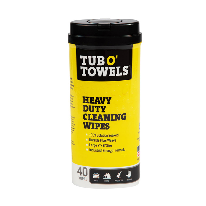 TW40 Tub O Towels Heavy Duty Cleaning Wipes, 40 Count