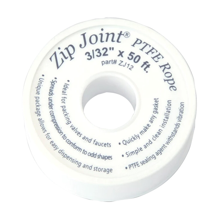 ZJ11 Zip Joint PTFE rope 3/32" D. x 25 Coil