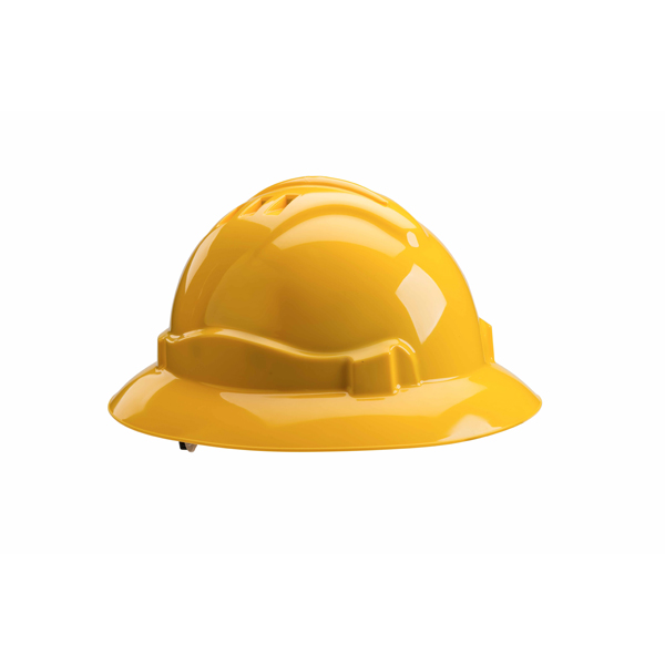 Gateway Safety 71401 Serpent Full Brim Vented Yellow Hard Hat