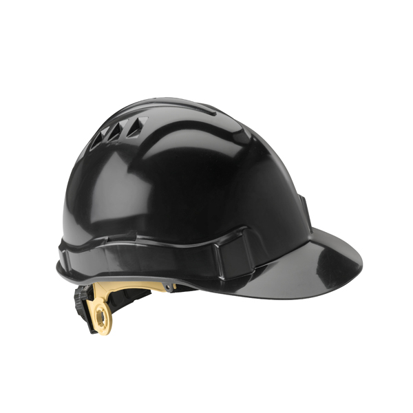 Gateway Safety 72207 Serpent Cap Style Unvented Black Hard Hat