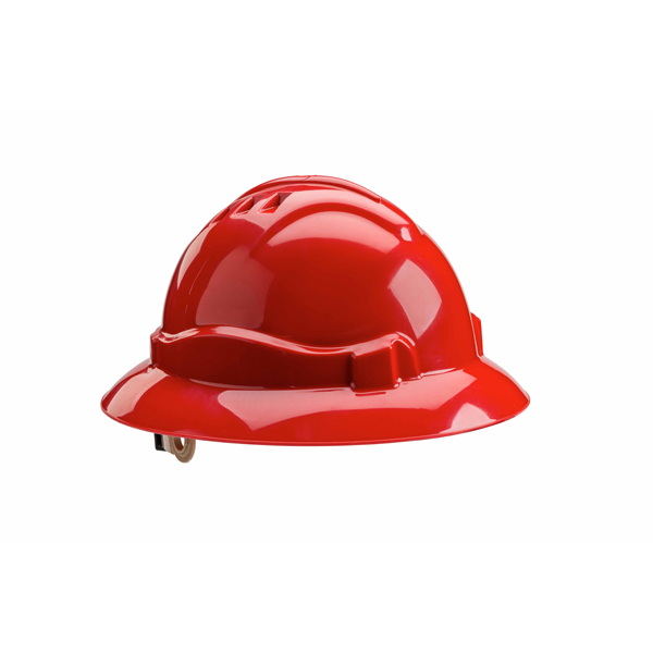 Gateway Safety 72402 Serpent Full Brim Unvented Red Hard Hat