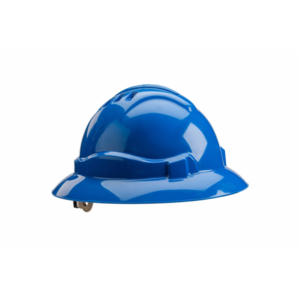 Gateway Safety 72403 Serpent Full Brim Unvented Blue Hard Hat