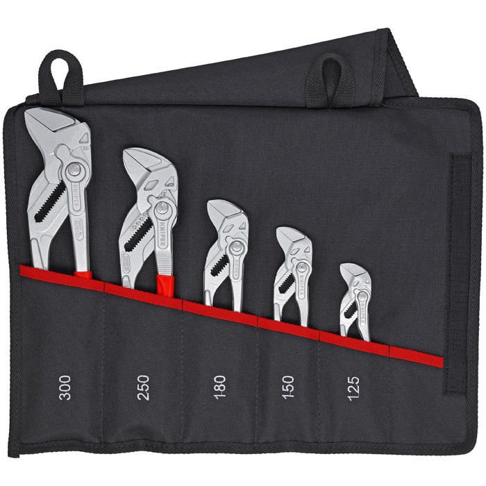 KNIPEX 00 19 55 S4 - 5 Pc Pliers Wrench Set in Tool Roll