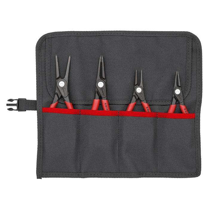 KNIPEX 00 19 57 - 4 Pc Precision Snap Ring Pliers Set in Tool Roll