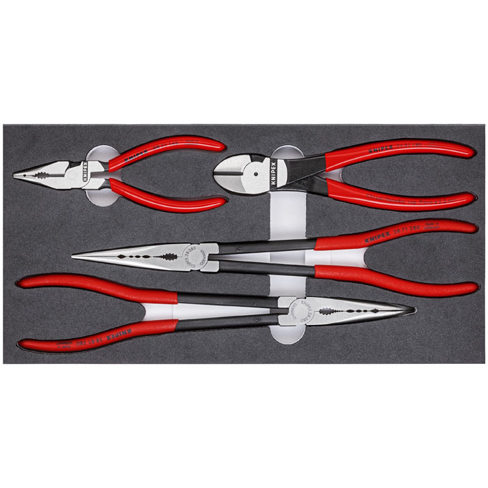 KNIPEX 00 20 01 V16 - 4 Pc Automotive Pliers Set in Foam Tray