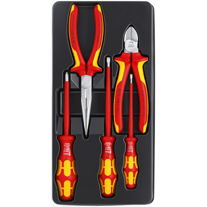 KNIPEX 00 20 13 - 5 Pc 1000V Insulated Pliers and Screwdriver Set
