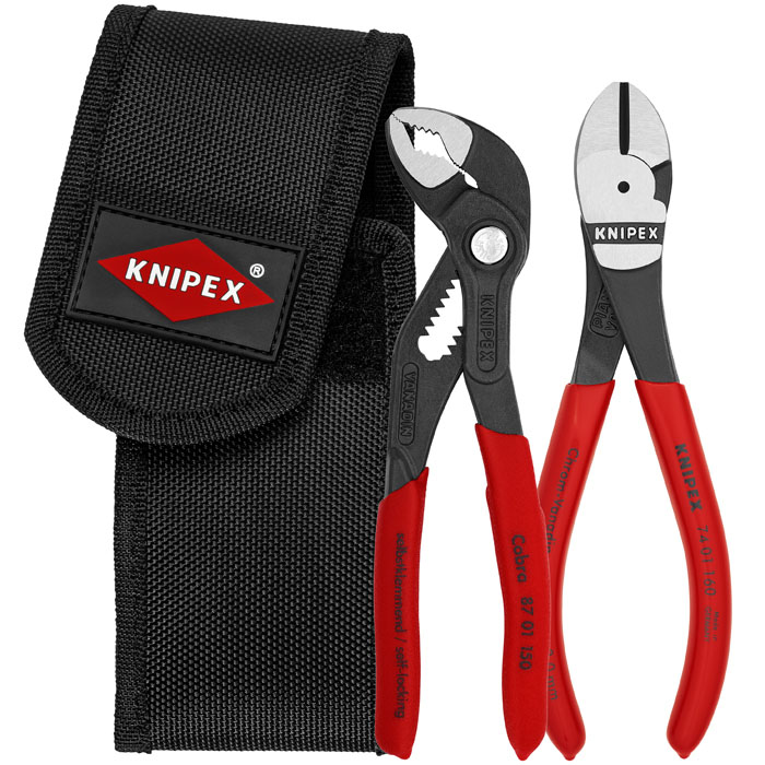 KNIPEX 00 20 72 V02 - 2 Pc Mini Pliers in Belt Pouch
