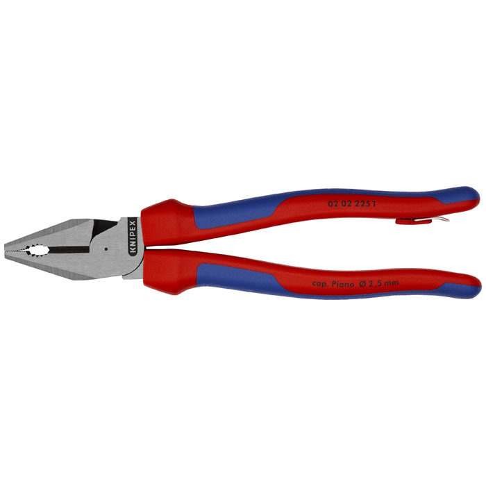 KNIPEX 02 02 225 T BKA - High Leverage Combination Pliers-Tethered Attachment
