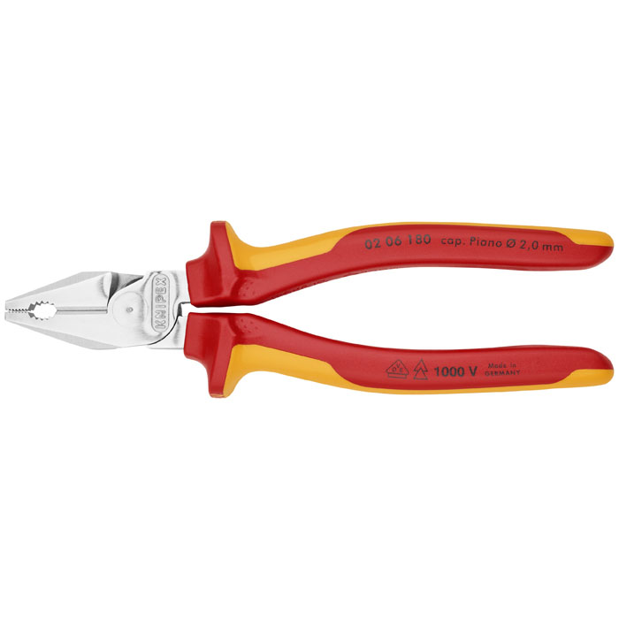 KNIPEX 02 06 180 - High Leverage Combination Pliers-1000V Insulated