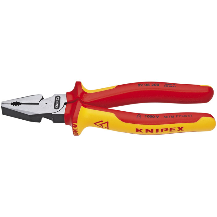 KNIPEX 02 08 200 SBA - High Leverage Combination Pliers-1000V Insulated