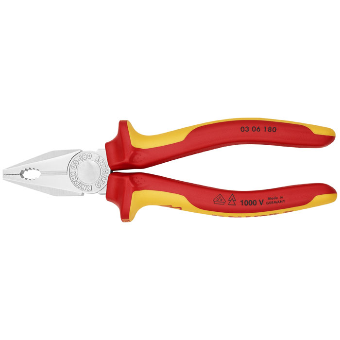 KNIPEX 03 06 180 - Combination Pliers-1000V Insulated