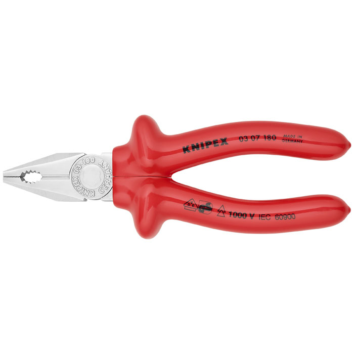 KNIPEX 03 07 180 - Combination Pliers-1000V Insulated
